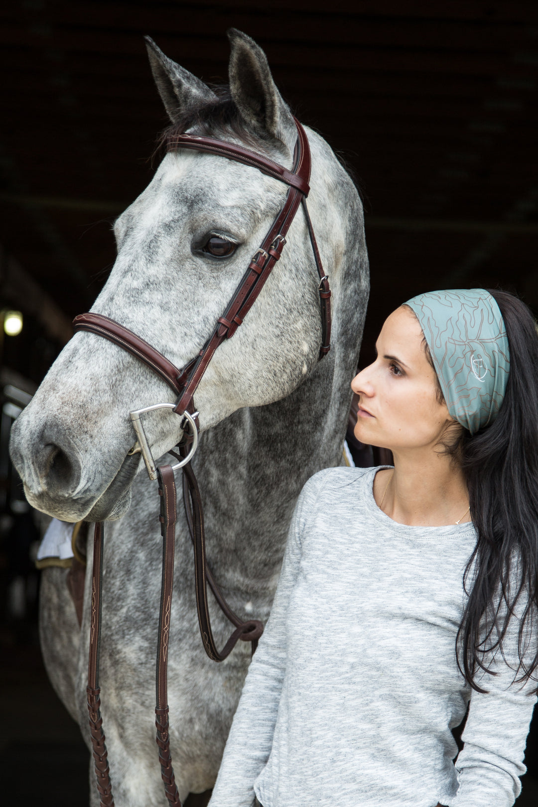 under helmet headband green pattern