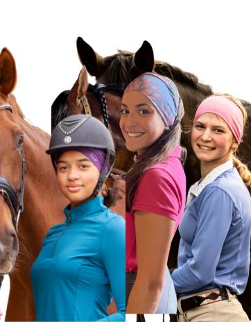 headband shot with horse