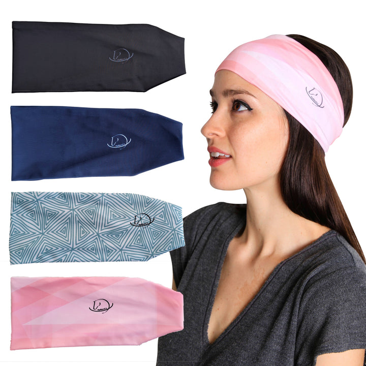 Equestrian Headbands |4 Pack  Black, Blue, Green & Pink