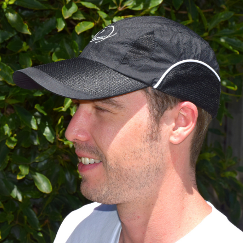 Quick Dry Sports Hat in BLACK or GREY